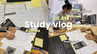 5 AM STUDY VLOG⏰  Exam revision days in my life being productive [upl. by Greenland]