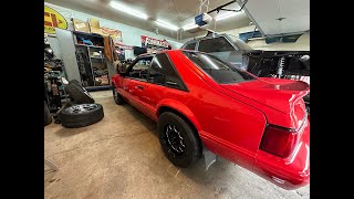 1993 LX Mustang VMS Racing wheels with MT ET Street SS Radial Tire P27550R15 [upl. by Onofredo]