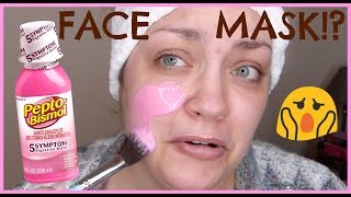 HACK OR HOAX  Pepto Bismol Face Mask [upl. by Portingale259]