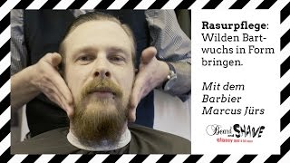 Wilden Bartwuchs in Form bringen  Bart trimmen  Konturen rasieren  Marcus Jürs [upl. by Lener240]