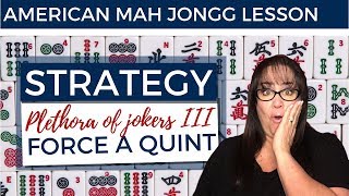 American Mah Jongg Lesson Strategy Plethora of Jokers III mock card [upl. by Wessling]