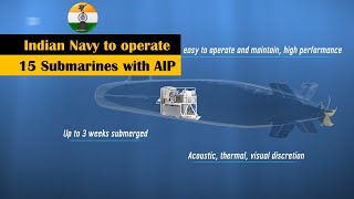 indiannavy to operate 15 Submarines with AIP system drdo [upl. by Atenaz]