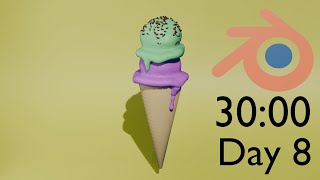 Speed modeling an icecream cone in Blender [upl. by Akit]