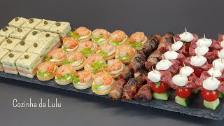 4 variedades de aperitivos deliciosos Receita fácil [upl. by Will]