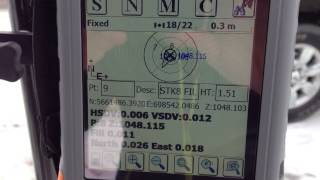 How to Stake out a Point Using Carlson SurvCE and Hemisphere GPS S320 RTK GNSS System [upl. by Rasmussen]