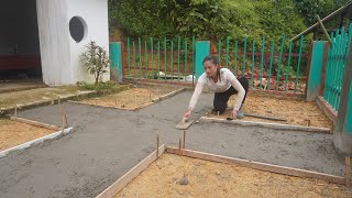 Build garden path system with sand and cement  Unique creative forest house ideas  Farm life [upl. by Illom]