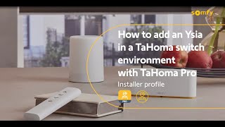 How to add a Somfy remote in a TaHoma switch environment w TaHoma pro w bindingInstaller profile [upl. by Aztiram]