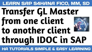 How to Transfer GL Master Through IDOC  IDOC IN SAP [upl. by Nali]