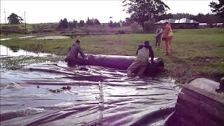 2 8x100ft long AquaDams Culvert Replacement Eureka CA 2010 [upl. by Asia]