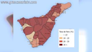 Mapa de la tasa de paro en Tenerife por municipios [upl. by Ezechiel]