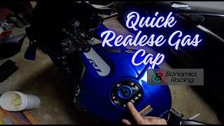 Bonamici Quick Release Gas Cap 2020 Yamaha R1 [upl. by Akemat957]