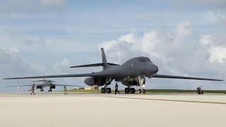 B1B Lancer Bombers in Action Spectacular Takeoff Display [upl. by Colon]