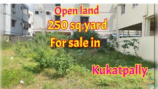 250 SQYARDS OPEN LAND SALE IN KUKATPALLY  HYDRABAD  PLOT FOR SALE akhiraproperties [upl. by Jesselyn]