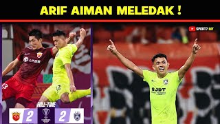 Arif Aiman MEMUKAU  JDT ikat Shanghai Port 22 di ACLE 2024 [upl. by Aimik]