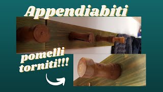 Appendiabiti con pomelli in noce torniti [upl. by Shamma]