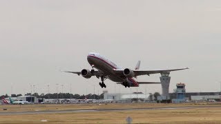 Malaysian Airlines Boeing 777200ER  Loud Rolls Royce Takeoff [upl. by Aynahs]