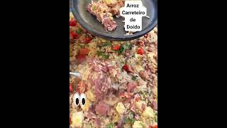 Arroz carreteiro de doido topz youtubeshorts receita viraliza [upl. by Bortz]