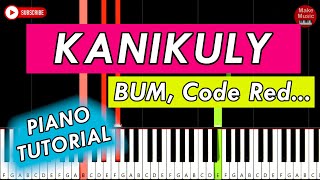 KANIKULY Piano Keyboard Tutorial  Bum Code Red ZaNoZa [upl. by Afrikah]