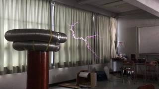 Tesla coil demonstration at school festival [upl. by Wolff]