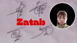 Zatab name signature style with arooj [upl. by Yolanda]