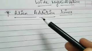 Alien Addition Lines and Alien Substitution Lines Wide Hybridization by Ritikas Tutorial [upl. by Roi]