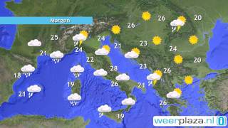 Weerbericht Europa Vaak zonnig zware buien in Spanje [upl. by Reiser22]