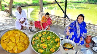 বাঁধাকপির মুইঠ্যা আর গলদা চিংড়ি দিয়ে পালং চিংড়ি রান্না করলাম সাথে দুপুরে খাওয়া দাওয়া [upl. by Llehsad]