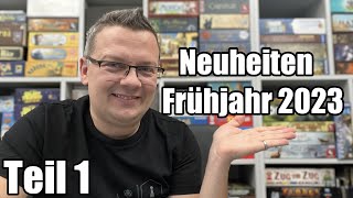 Brettspiele Neuheiten Frühjahr 2023  Spielwarenmesse Nürnberg  XXL Folge Teil 1 [upl. by Egwin]