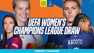 UEFA WOMENS CHAMPIONS LEAGUE 202324 QUARTERFINAL AND SEMIFINAL DRAW [upl. by Nashom]