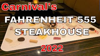 Carnival Cruise Fahrenheit 555 Steakhouse Menu and Recommendations [upl. by Dever]