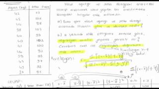 Tıbbı İstatistik Soru 2 Korelasyon ve Regrasyon [upl. by Hagan]