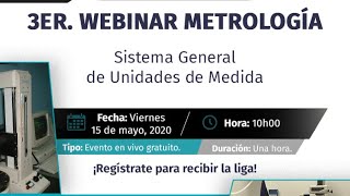 🚧 3er Webinar Metrología CIDESIR Sistema General de Unidades de Medida [upl. by Broek]