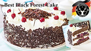 The best Black Forest Cake  How to Bake Authentic Schwarzwälder Kirschtorte [upl. by Ulah]