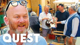 “Best Market I’ve Ever Been To” Drew Visits The Largest Antiques Market In Italy  Salvage Hunters [upl. by Bronny]