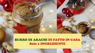 BURRO DI ARACHIDI FATTO IN CASA ricetta facile e veloce solo 1 INGREDIENTE [upl. by Darby417]