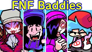 Friday Night Funkin Baddies FULL WEEK  Cutscenes FNF ModVs Cassette GirlStalkerNekoFreakJazz [upl. by Nave]