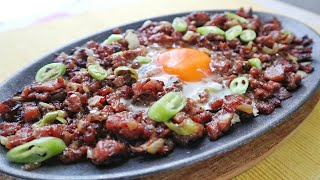 Sizzling Sisig Longganisa  Filipino Recipe [upl. by Egief120]