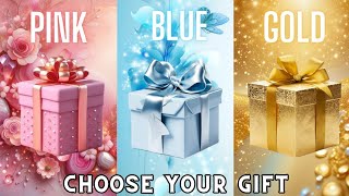 Choose your gift box 🎁💝✨️🤮  3 gift box challenge Pink Blue amp Gold pinkvsblue giftboxchallenge [upl. by Elyrehc]