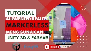 Tutorial Membuat AR Tanpa Marker  Markerless Augmented Reality Menggunakan Easy AR dan Unity 3D [upl. by Nauqyaj]