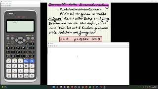 Casio fx991DEX  einfache Erklärung Punktwahrscheinlichkeit Bernoulli Binomialverteilung k Treffer [upl. by Olyhs]