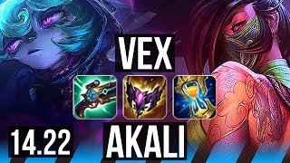 VEX vs AKALI MID  Dominating  KR Diamond  1422 [upl. by Mcnully]