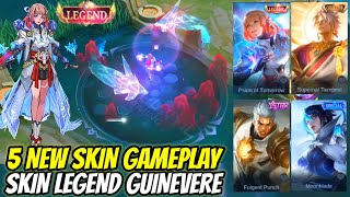 5 NEW SKIN GAMEPLAY SKIN LEGEND GUINEVERE VALE COLLECTOR STARLIGHT PAQUITO  Mobile Legends [upl. by Stillas44]