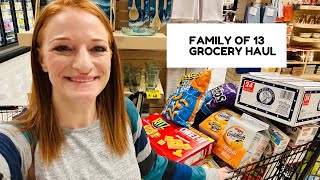 FAMILY OF 13 GROCERY HAUL [upl. by Sokul]