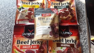 🐮 Jack Links ALLE SORTEN 🥩 Test und Vergleich mit ZIMBO Original Beef Jerky [upl. by Akemrehs707]