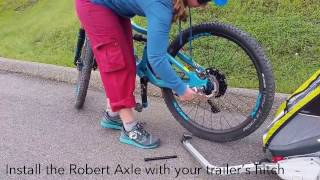 Installing and Using a Kid Trailer Thru Axle is Easy [upl. by Sokil612]