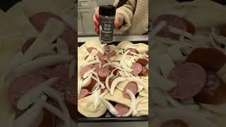 Pierogi and Kielbasa Sheet Pan Meal shorts [upl. by Ylrehc]