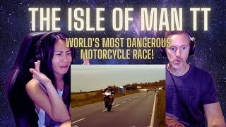 INSANE  Our Reaction to The Isle Of Man TT  Worlds Most Dangerous Motorcycle Race [upl. by Regor]