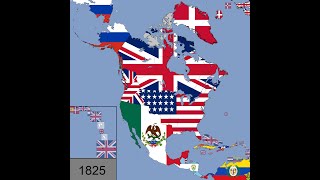 North America Timeline of National Flags 1450  2020 [upl. by Sanoj]