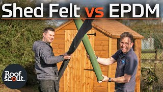 Shed Felt VS EPDM Rubber Which Flat Roofing Material Is Best For Your Shed [upl. by Quinta]