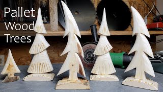 Wooden Christmas Trees  Easy Pallet Wood Project [upl. by Aniakudo]